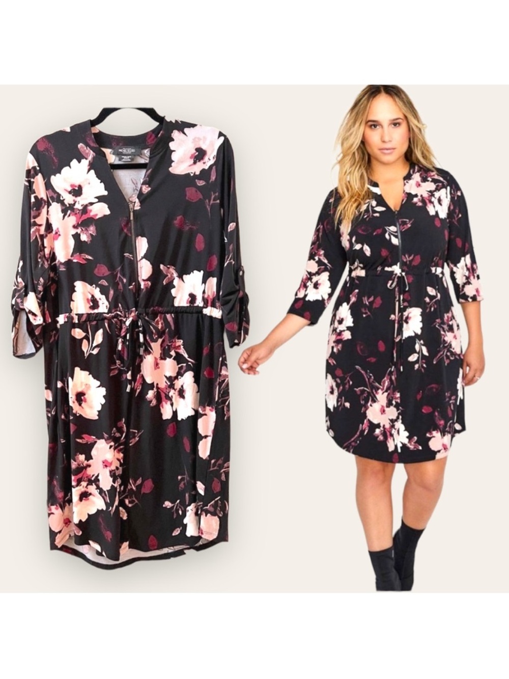 Michel Studio Floral Dress Plus Size 3X